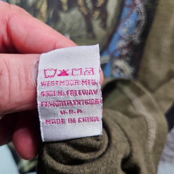 Panhandle Tee‎ Top Women Medium Embroidered Stretch Wild West Stampede - Picture 5 of 9